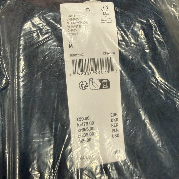 Urbanoutfitters | UO Finn Funnel Neck Zip-Through Cardigan | NWT | Navy - Picture 6 of 10